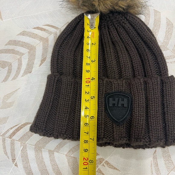 Brown Knit Beanie with Pom Pom - Picture 3 of 4
